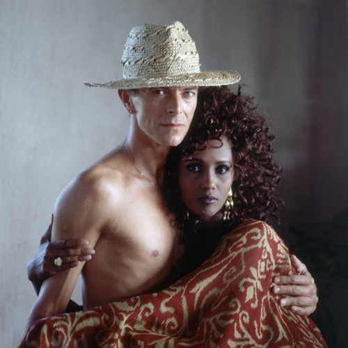 David Bowie e sua esposa, a modelo e atriz somaliana Iman Abdulmajid