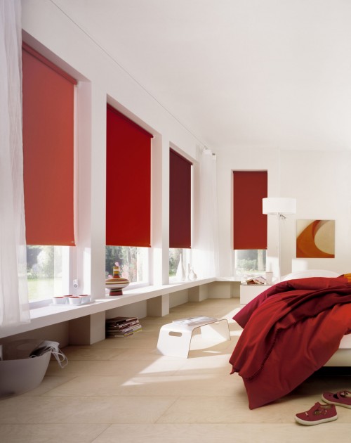 Cortina rolô é decorativa e funcional (Cortina Rolô Hunter Douglas)