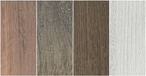Novos padrões: Carvalho Córdoba, Celtic Oak, Classic Oak e Mont Blanc New